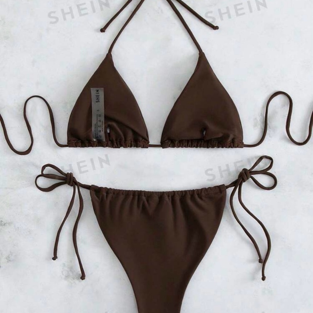 brown string bikini - Picture 3 of 6